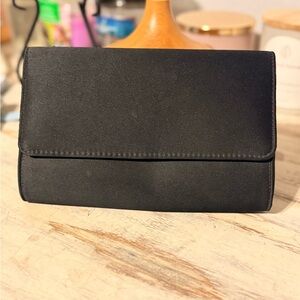 Nicole Miller Black Envelope Clutch